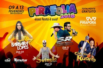 Confira a programação do Pirafolia 2018