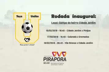 Primeira rodada da Taça União terá sequência neste sábado de carnaval